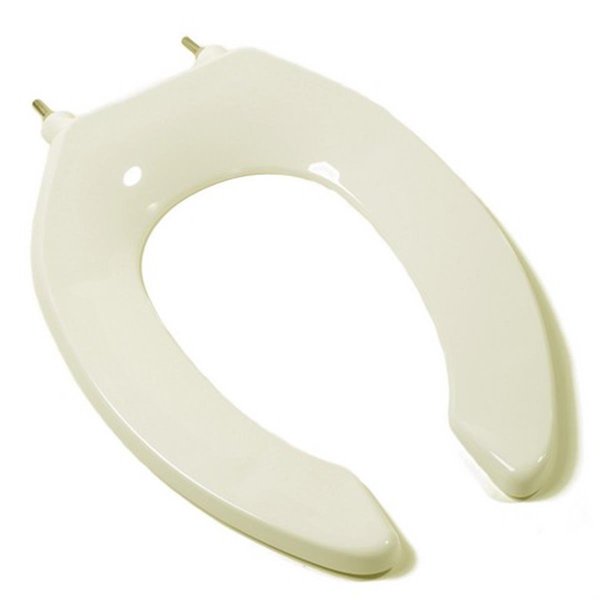 Plumbing Technologies Plumbing Technologies 4F1E3SSC-01 Commercial Quality Elongated Toilet Seat with Stainless Steel Hinges Post & Self Sustaing Hinges; Bone 4F1E3SSC-01